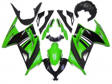 Grün Schwarz & Weiß Glänzend 13-18 Ninja 300 Motorrad Verkleidung