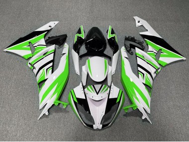 Grün-Weiß & Schwarz Zag 09-12 ZX6R Motorrad Verkleidung