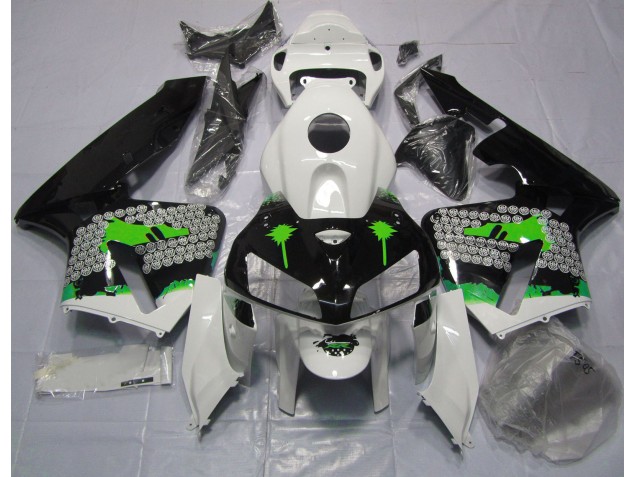Grüne Spritzer Auf Glänzendem Schwarz 05-06 CBR600RR Motorrad Verkleidung