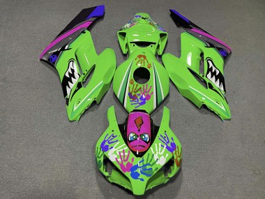 Grüner & Violetter Hai 04-05 CBR1000RR Motorrad Verkleidung
