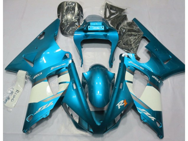 Hellblau & Weiß 00-01 R1 Motorrad Verkleidung Hellblau & Weiß 00-01 R1 Motorrad Verkleidung