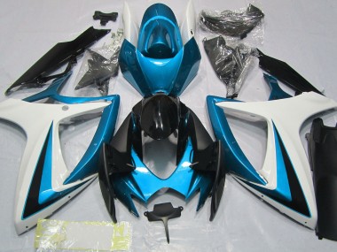 Hellblau & Weiß 06-07 GSXR 600-750 Motorrad Verkleidung