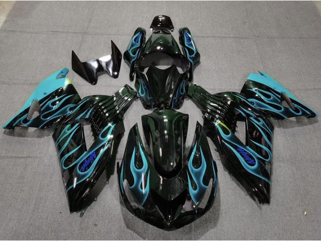 Hellblau Flamme 06-11 ZX14R Motorrad Verkleidung