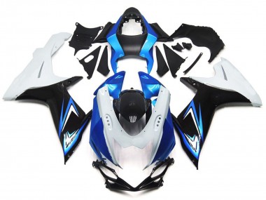 Hellblau & Glänzend Weiß Mit Schwarz 11-24 GSXR 600-750 Motorrad Verkleidung