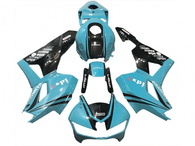 Hellblau & Logos 13-23 CBR600RR Motorrad Verkleidung Hellblau & Logos 13-23 CBR600RR Motorrad Verkleidung