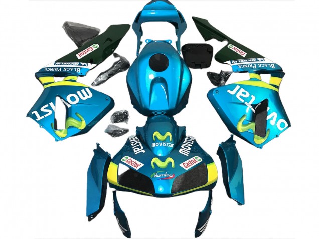 Hellblau Movistar 03-04 CBR600RR Motorrad Verkleidung