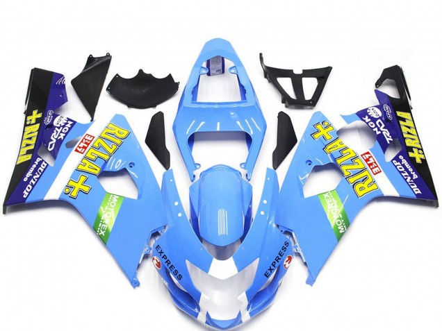 Hellblau Rizla Stil 04-05 GSXR 600-750 Motorrad Verkleidung