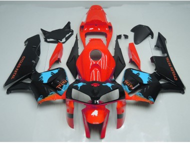 Hellblaue Spritzer Auf Rot 05-06 CBR600RR Motorrad Verkleidung