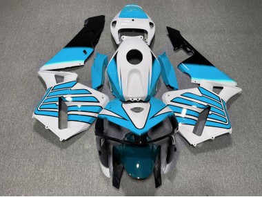 Hellblaue & Weiße Flügel 05-06 CBR600RR Motorrad Verkleidung