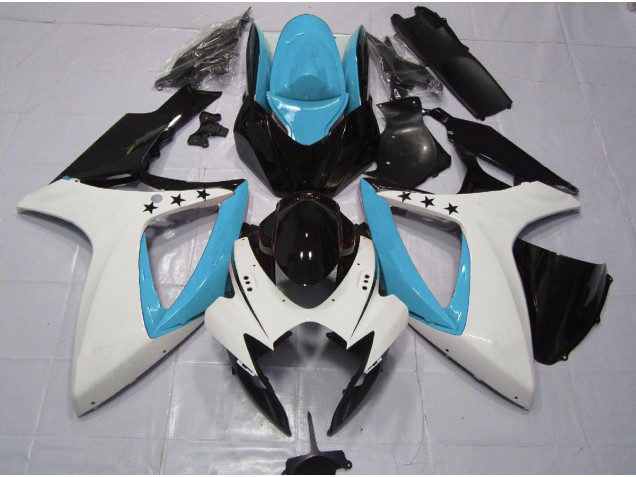 Hellblauer Stern 06-07 GSXR 600-750 Motorrad Verkleidung