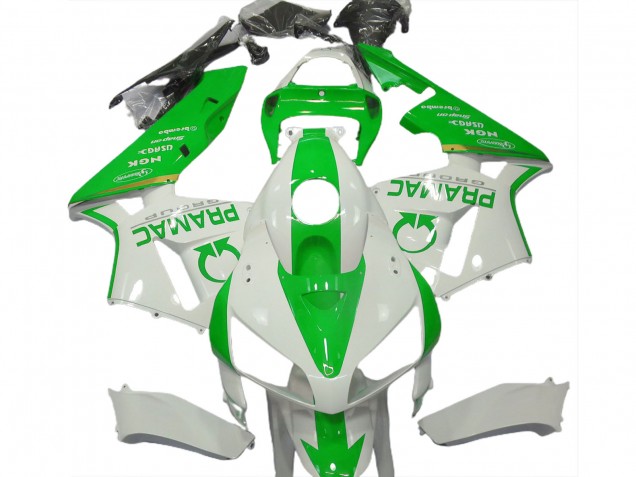 Hellgrün & Weiß Pramac 05-06 CBR600RR Motorrad Verkleidung Hellgrün & Weiß Pramac 05-06 CBR600RR Motorrad Verkleidung