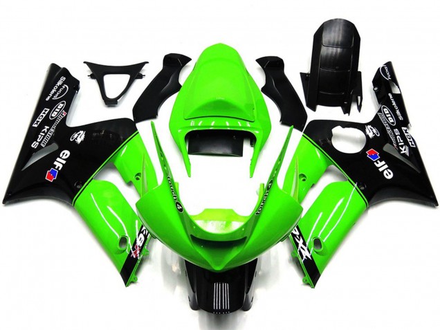Hellgrün & Schwarz Elf 03-04 ZX6R Motorrad Verkleidung Hellgrün & Schwarz Elf 03-04 ZX6R Motorrad Verkleidung