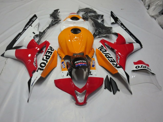 Hellorange & Weiß Repsol 07-08 CBR600RR Motorrad Verkleidung Hellorange & Weiß Repsol 07-08 CBR600RR Motorrad Verkleidung