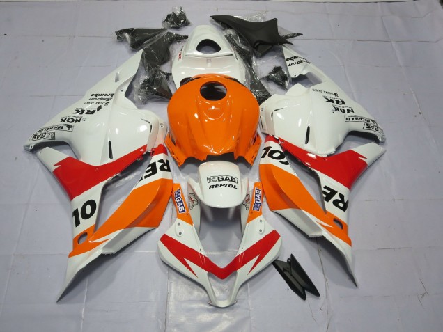 Hellorange & Weiß Repsol 09-12 CBR600RR Motorrad Verkleidung Hellorange & Weiß Repsol 09-12 CBR600RR Motorrad Verkleidung