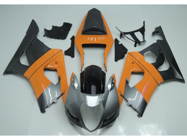 Hellorange Silber & Schwarz 03-04 GSXR 1000 Motorrad Verkleidung