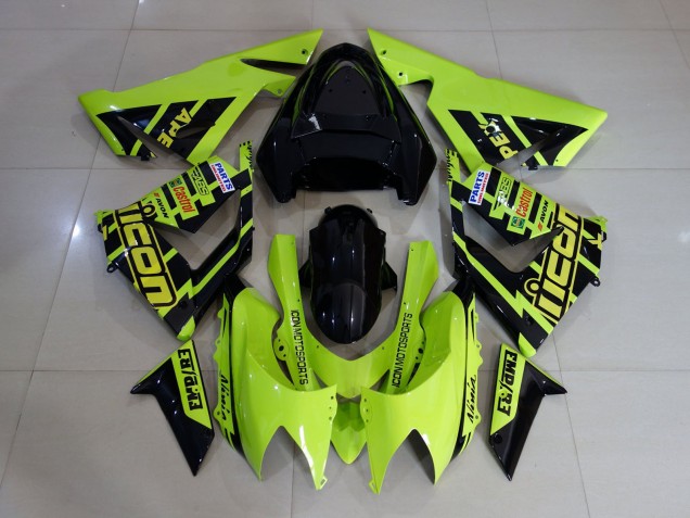 High Viz Gelb & Schwarz 04-05 ZX10R Motorrad Verkleidung High Viz Gelb & Schwarz 04-05 ZX10R Motorrad Verkleidung