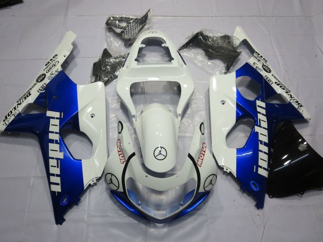 Jordan Blau & Weiß 00-02 GSXR 1000 Motorrad Verkleidung