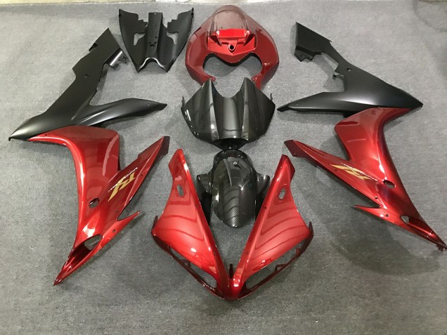 Kastanienbraun & Kohlefaser Stil 04-06 R1 Motorrad Verkleidung