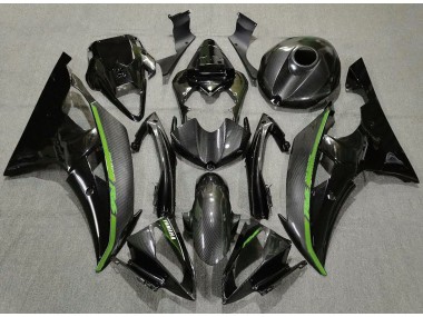 Kohlefaser & Grün 08-16 R6 Motorrad Verkleidung