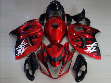 Leuchtend Rot & Flamme 08-20 GSXR 1300 Motorrad Verkleidung