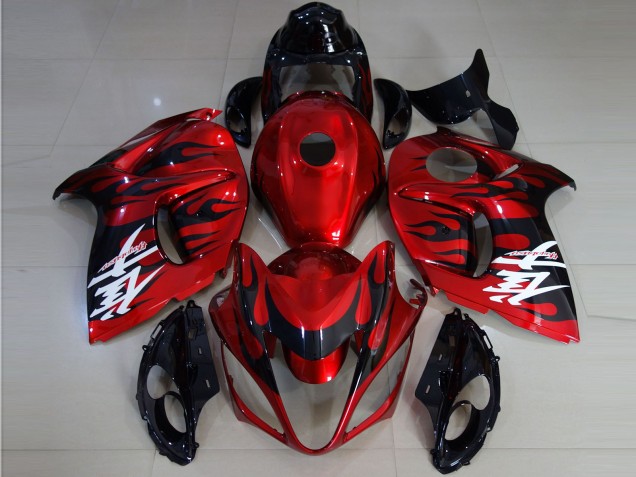 Leuchtend Rot & Flamme 08-20 GSXR 1300 Motorrad Verkleidung Leuchtend Rot & Flamme 08-20 GSXR 1300 Motorrad Verkleidung