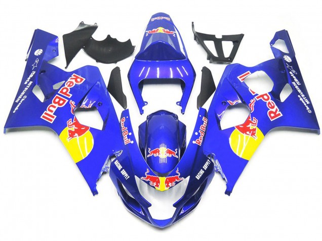 Leuchtendes Blau Rot Bull Stil 04-05 GSXR 600-750 Motorrad Verkleidung