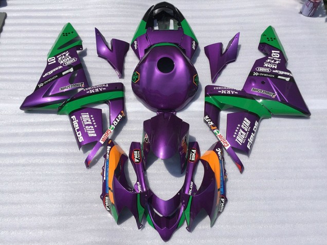 Lila & Grün Trickstar 04-05 ZX10R Motorrad Verkleidung Lila & Grün Trickstar 04-05 ZX10R Motorrad Verkleidung
