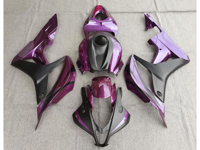 Lila & Matt Schwarz 07-08 CBR600RR Motorrad Verkleidung Lila & Matt Schwarz 07-08 CBR600RR Motorrad Verkleidung
