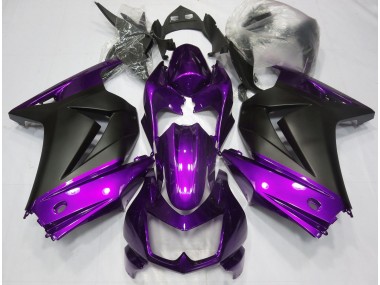 Lila & Matt Schwarz 08-12 Ninja 250 Motorrad Verkleidung
