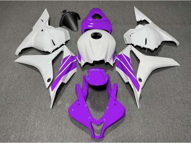 Lila & Weißer Seitenstreifen 09-12 CBR600RR Motorrad Verkleidung