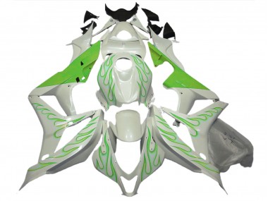 Limettengrün Flamme Auf Weiß 07-08 CBR600RR Motorrad Verkleidung
