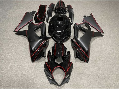 Matt & Glanz-Verzierungen In Schwarz & Rot 07-08 GSXR 1000 Motorrad Verkleidung