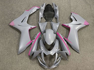 Matt Grau In Nardograu & Rosa Akzente 11-24 GSXR 600-750 Motorrad Verkleidung