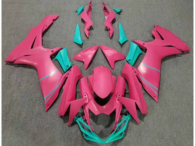 Matt Pink & Blaugrün 11-24 GSXR 600-750 Motorrad Verkleidung Matt Pink & Blaugrün 11-24 GSXR 600-750 Motorrad Verkleidung