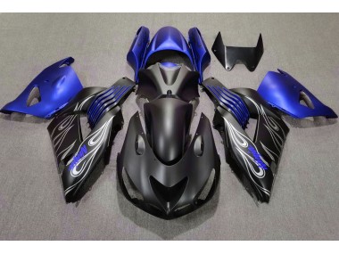 Matt Schwarz & Blau 06-11 ZX14R Motorrad Verkleidung