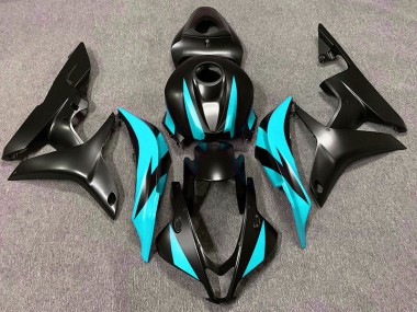 Matt Schwarz & Cyan-Design 07-08 CBR600RR Motorrad Verkleidung