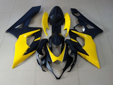 Matt Schwarz & Gelb 05-06 GSXR 1000 Motorrad Verkleidung