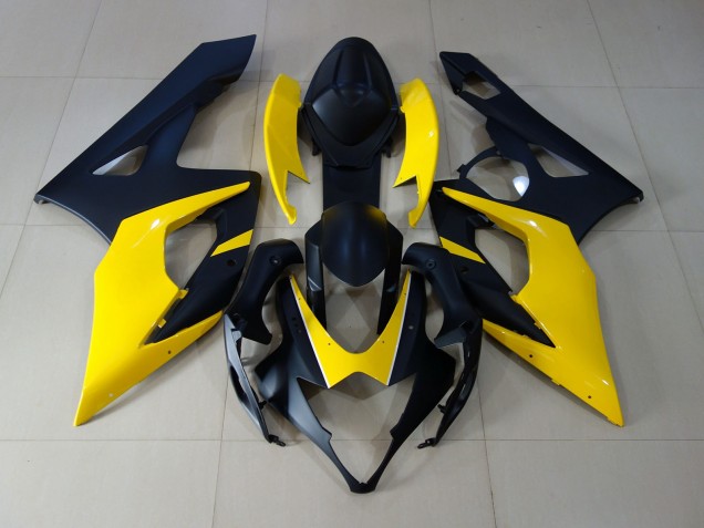 Matt Schwarz & Gelb 05-06 GSXR 1000 Motorrad Verkleidung