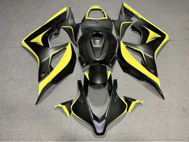 Matt Schwarz & Gelb 07-08 CBR600RR Motorrad Verkleidung