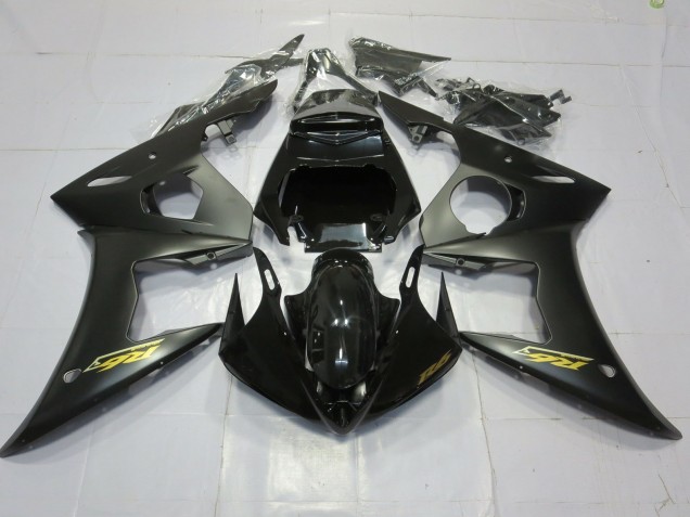 Matt Schwarz Gold 03-04 R6 Motorrad Verkleidung
