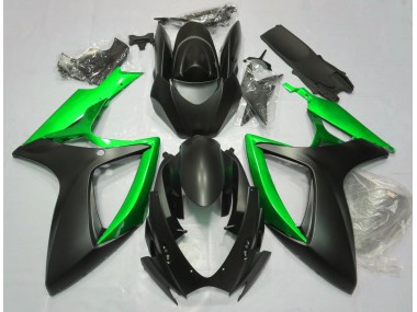 Matt Schwarz & Grün 06-07 GSXR 600-750 Motorrad Verkleidung