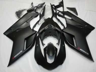 Matt Schwarz Mit Rot 07-14 Ducati 848 1098 1198 Motorrad Verkleidung