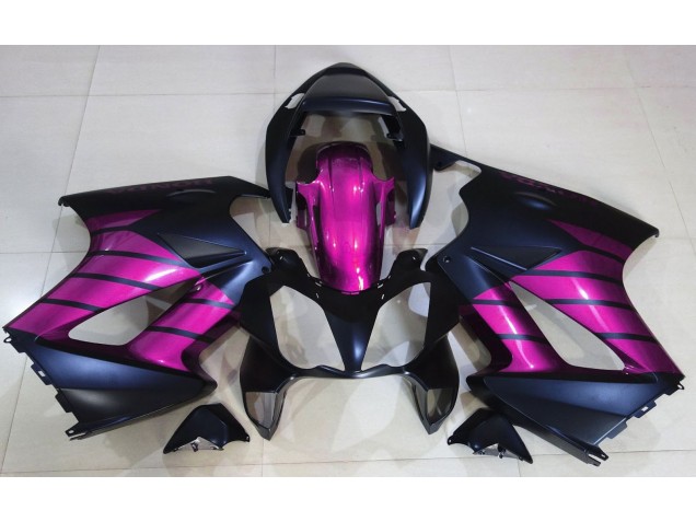 Matt Schwarz & Pink 02-12 VFR800 Motorrad Verkleidung Matt Schwarz & Pink 02-12 VFR800 Motorrad Verkleidung