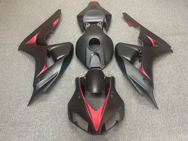 Matt Schwarz & Rot 06-07 CBR1000RR Motorrad Verkleidung Matt Schwarz & Rot 06-07 CBR1000RR Motorrad Verkleidung