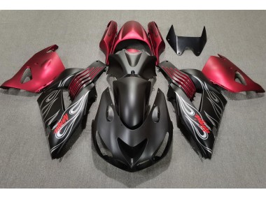 Matt Schwarz & Rot 06-11 ZX14R Motorrad Verkleidung