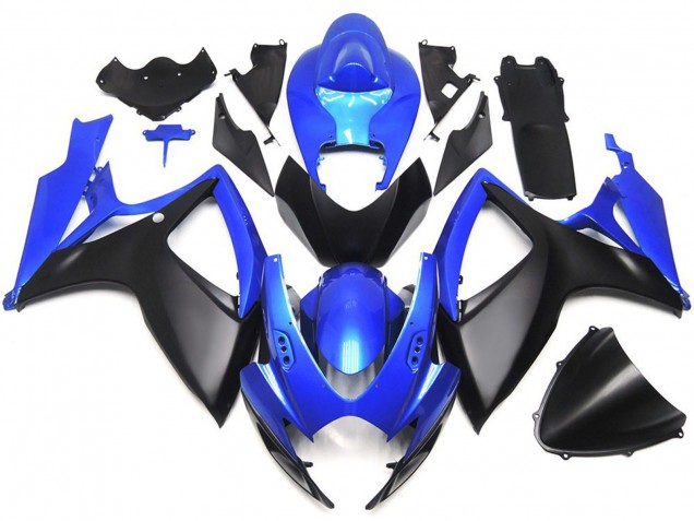 Matt Schwarzer & Blauer Custom-Stil OEM 06-07 GSXR 600-750 Motorrad Verkleidung