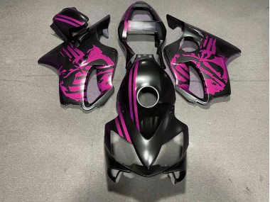 Matt Schwarzer & Rosa Totenkopf 01-03 CBR600 F4i Motorrad Verkleidung