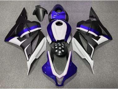 Matt Schwarzer & Tiefes Blauer Stern 09-12 CBR600RR Motorrad Verkleidung