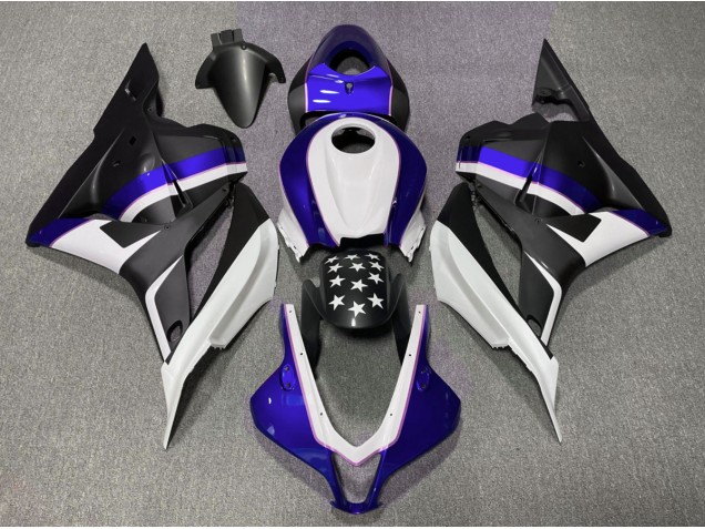 Matt Schwarzer & Tiefes Blauer Stern 09-12 CBR600RR Motorrad Verkleidung Matt Schwarzer & Tiefes Blauer Stern 09-12 CBR600RR Motorrad Verkleidung
