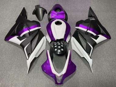 Matt Schwarzer & Violetter Stern 09-12 CBR600RR Motorrad Verkleidung
